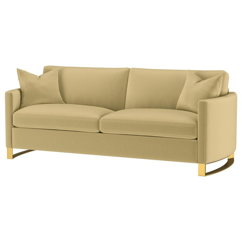Corliss Upholstered Curved Track Arm Sofa Camel-zoom-