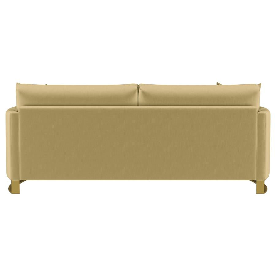 Corliss Upholstered Curved Track Arm Sofa Camel-7