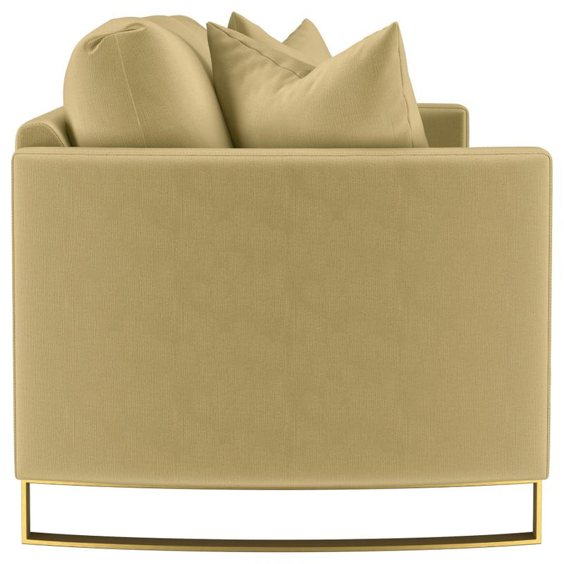 Corliss Upholstered Curved Track Arm Sofa Camel-zoom-