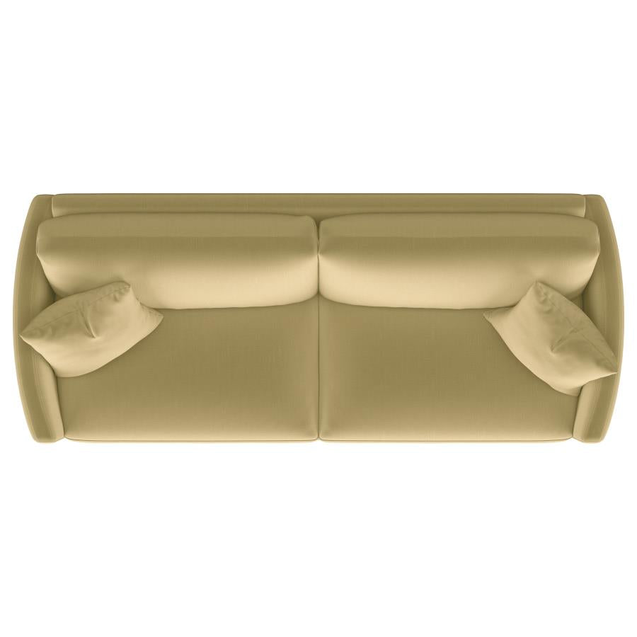 Corliss Upholstered Curved Track Arm Sofa Camel-zoom-10