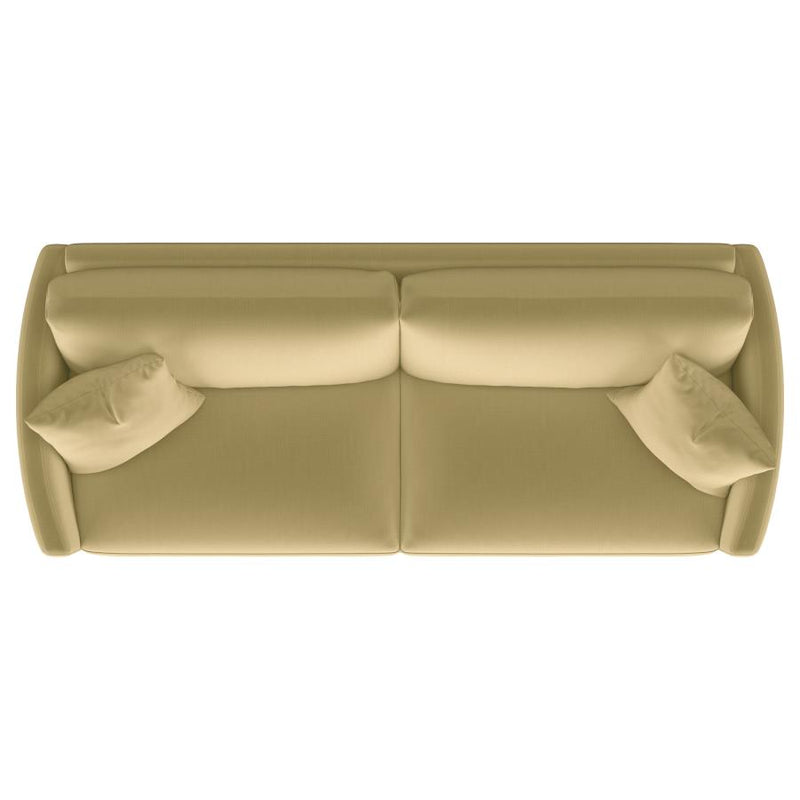 Corliss Upholstered Curved Track Arm Sofa Camel-zoom-