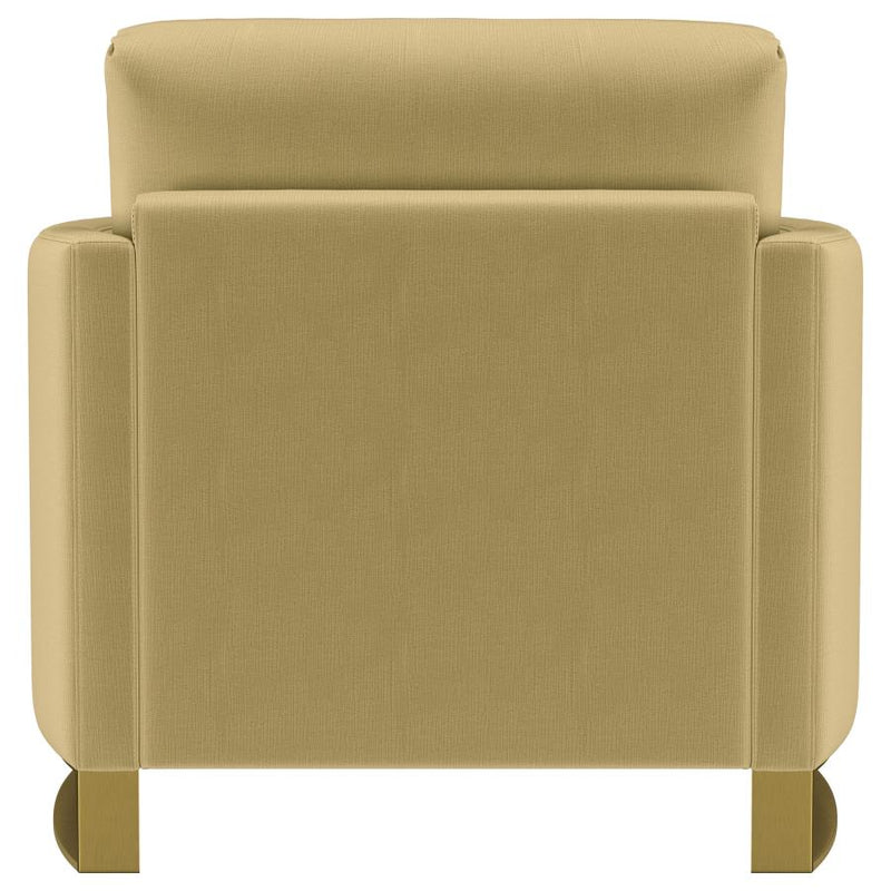 Corliss Upholstered Curved Track Arm Chair Camel-zoom-
