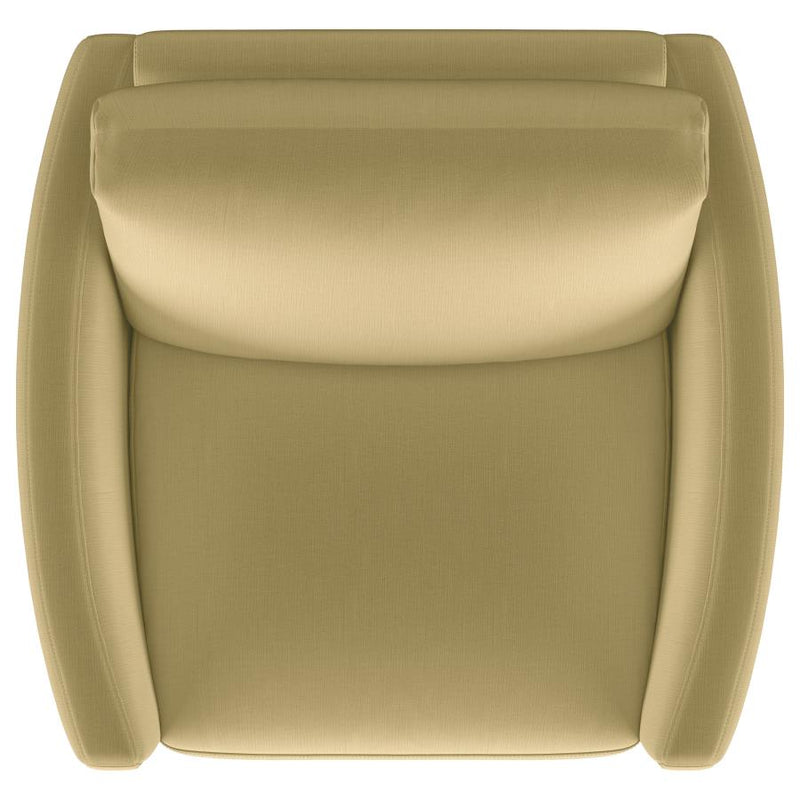 Corliss Upholstered Curved Track Arm Chair Camel-zoom-