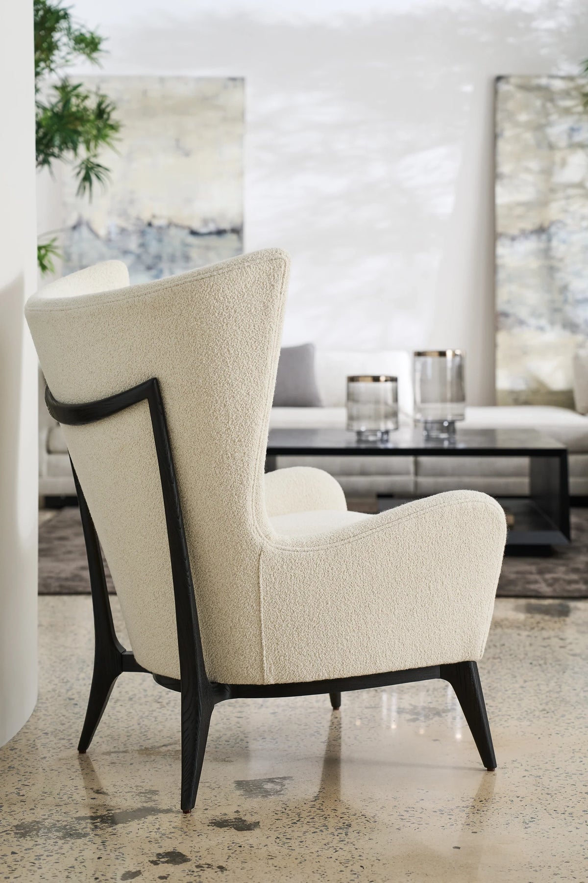 Caracole What's New Pussycat Chair – angle view – Lusso Furniture Miami