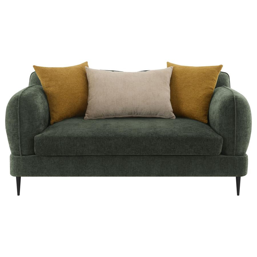 Jade 2-piece Chenille Upholstered Sofa Set Green-8