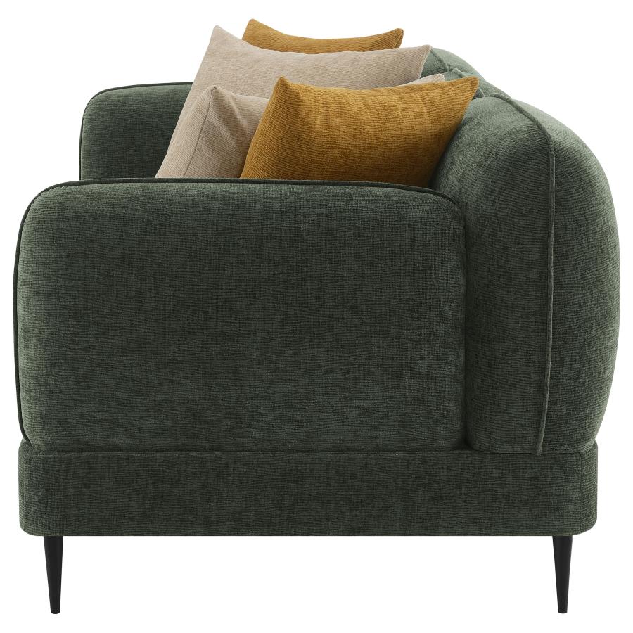 Jade Chenille Upholstered Modern Track Arm Sofa Green-zoom-5