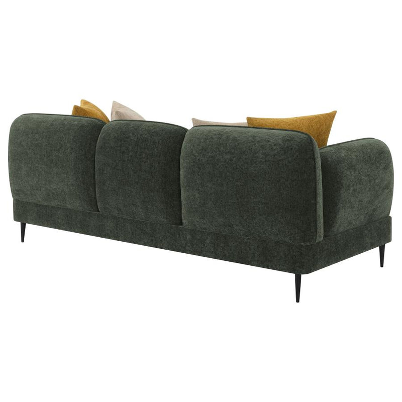Jade Chenille Upholstered Modern Track Arm Sofa Green-zoom-