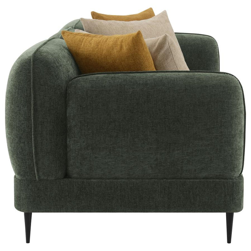Jade Chenille Upholstered Modern Track Arm Sofa Green-zoom-