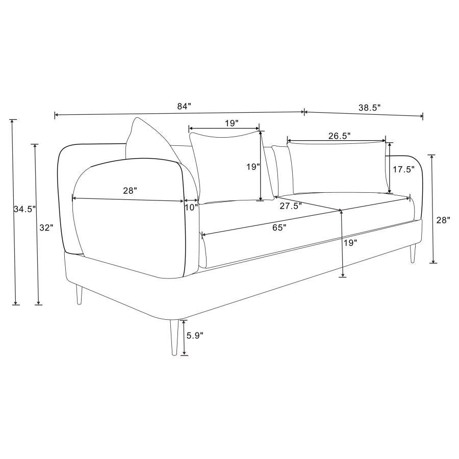Jade Chenille Upholstered Modern Track Arm Sofa Green-zoom-12