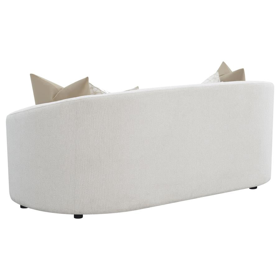 Rainn 2-piece Boucle Upholstered Sloped Arm Sofa Set Latte-5