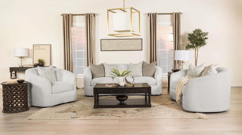 Rainn 3-piece Boucle Upholstered Sloped Arm Sofa Set Latte-zoom-