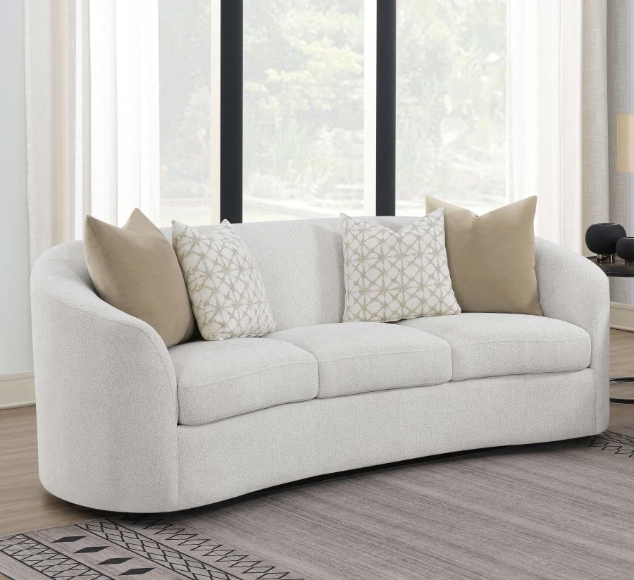 Rainn Boucle Upholstered Sloped Arm Sofa Latte-2