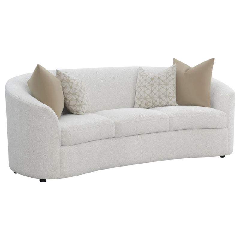 Rainn Boucle Upholstered Sloped Arm Sofa Latte-zoom-