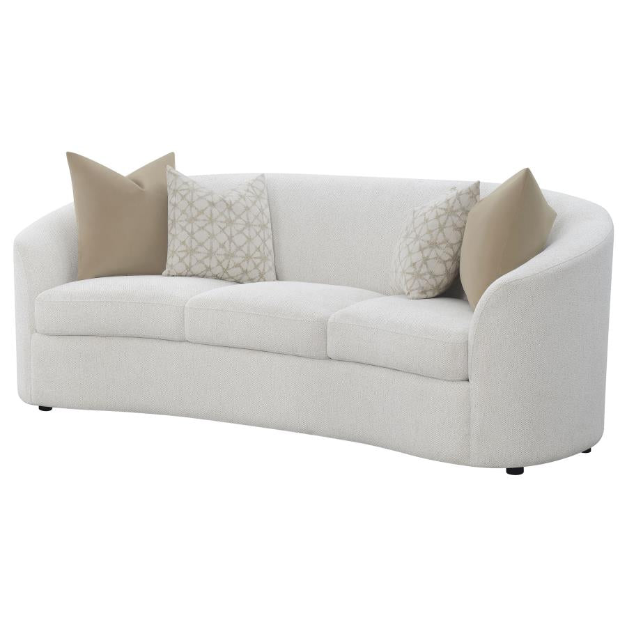 Rainn Boucle Upholstered Sloped Arm Sofa Latte-zoom-4