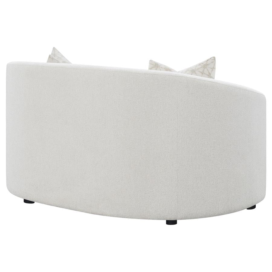 Rainn Boucle Upholstered Sloped Arm Loveseat Latte-7