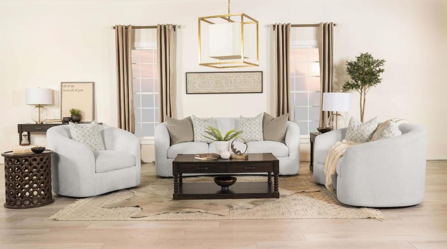 Rainn Boucle Upholstered Sloped Arm Loveseat Latte-13