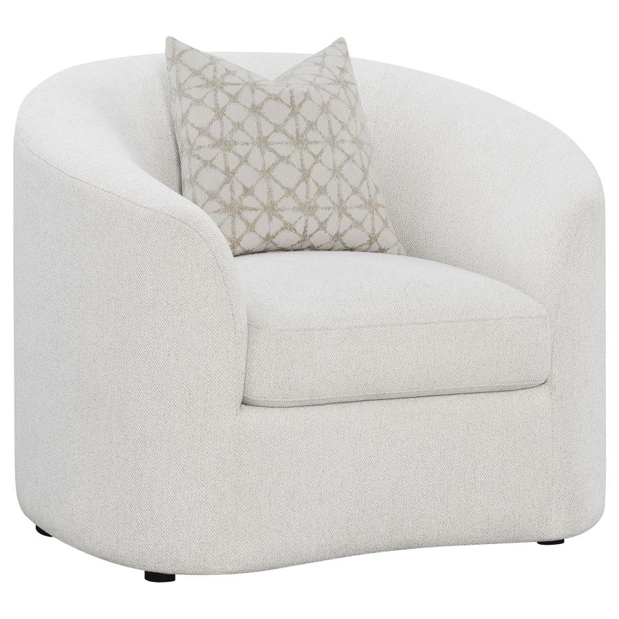 Rainn Boucle Upholstered Sloped Arm Accent Chair Latte-1