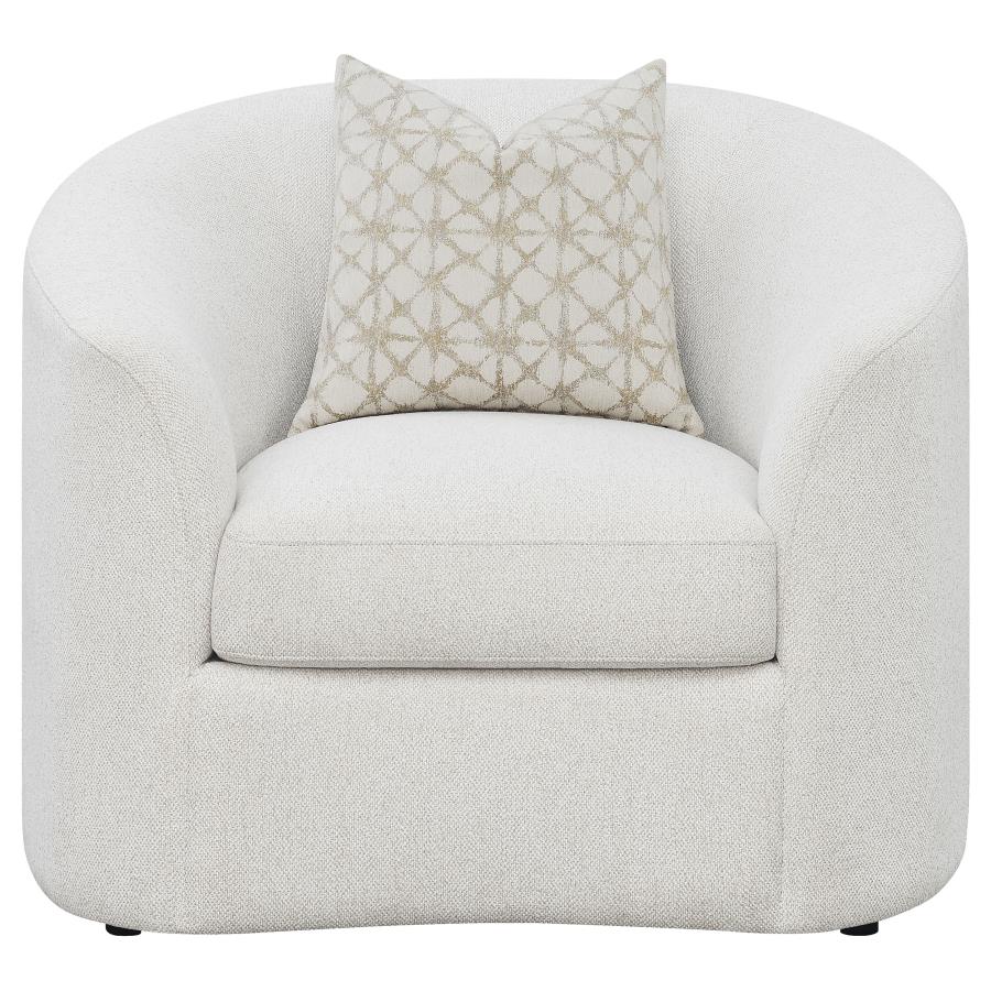 Rainn Boucle Upholstered Sloped Arm Accent Chair Latte-zoom-3