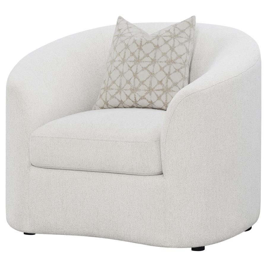 Rainn Boucle Upholstered Sloped Arm Accent Chair Latte-zoom-4