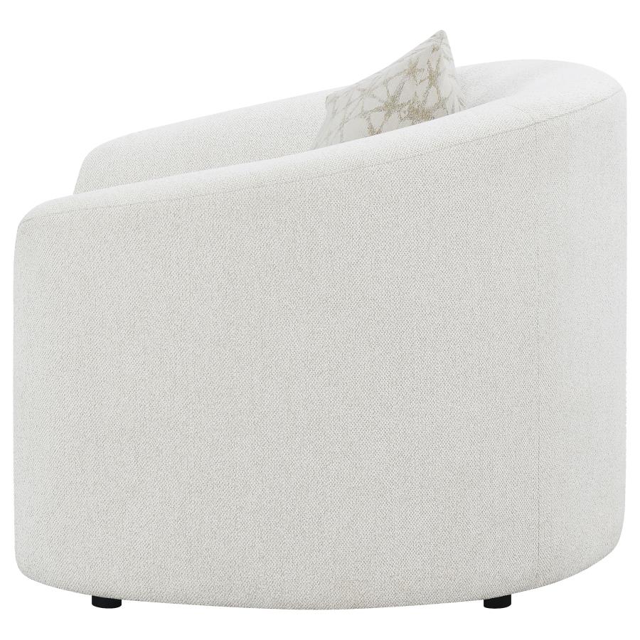 Rainn Boucle Upholstered Sloped Arm Accent Chair Latte-zoom-5