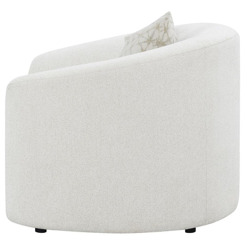 Rainn Boucle Upholstered Sloped Arm Accent Chair Latte-zoom-