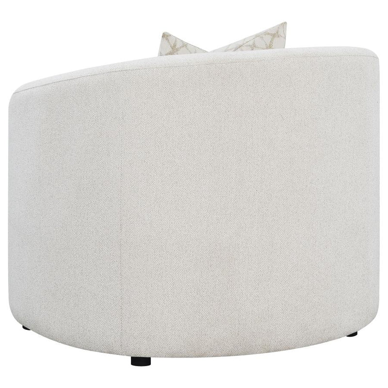 Rainn Boucle Upholstered Sloped Arm Accent Chair Latte-zoom-