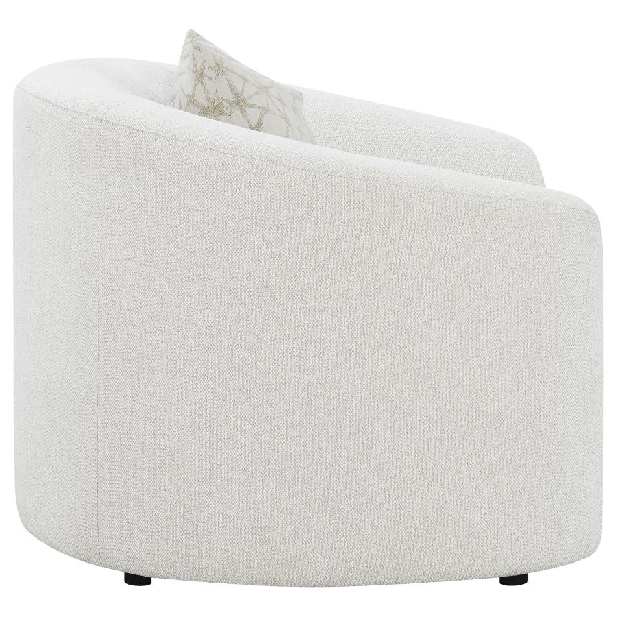 Rainn Boucle Upholstered Sloped Arm Accent Chair Latte-8