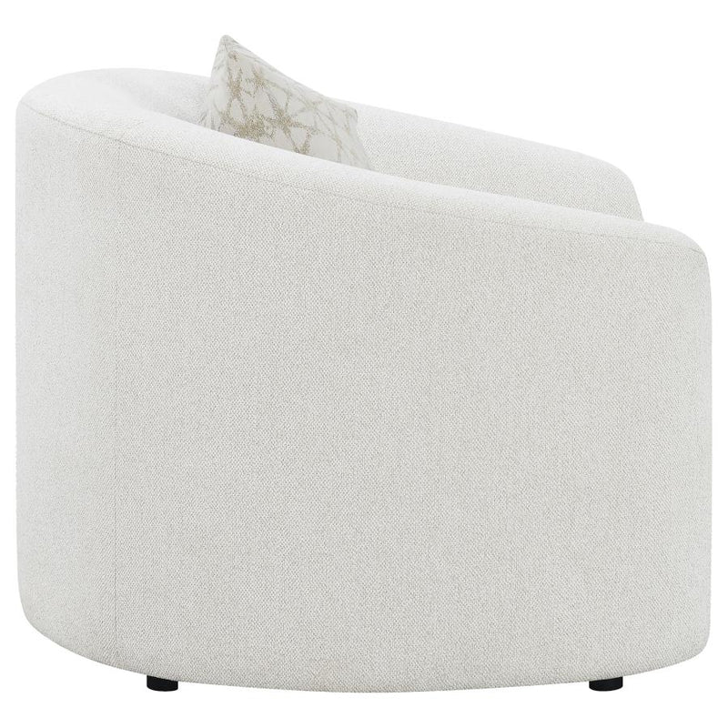 Rainn Boucle Upholstered Sloped Arm Accent Chair Latte-zoom-