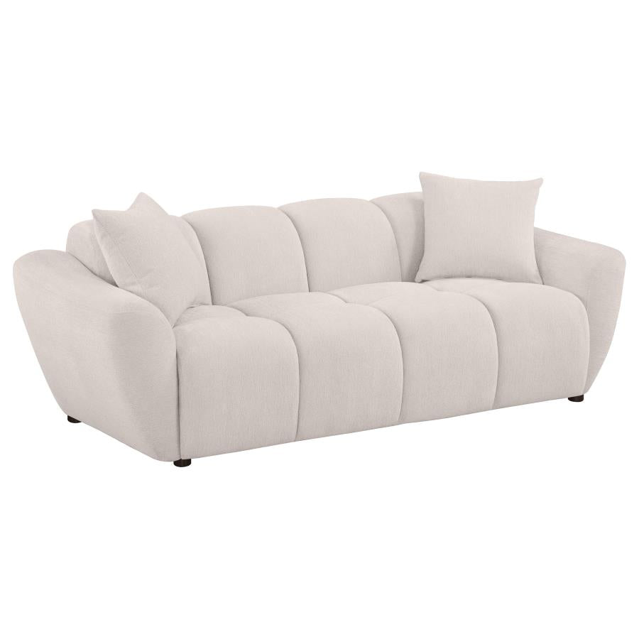 Destino 2-piece Chenille Splayed Arm Sofa Set Greige-zoom-3
