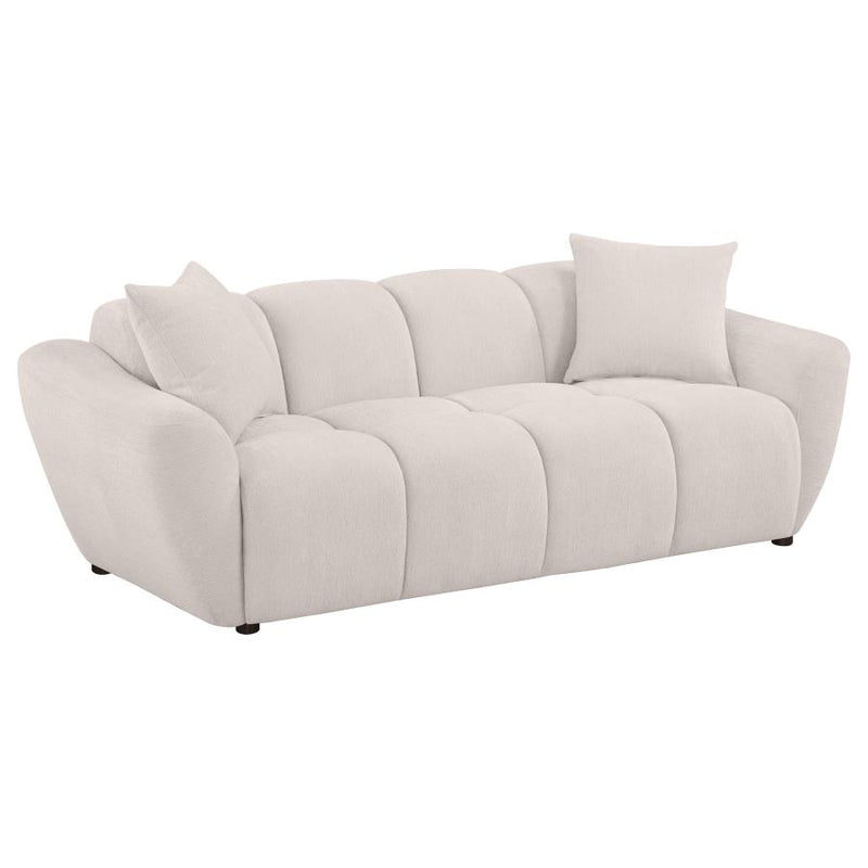 Destino 2-piece Chenille Splayed Arm Sofa Set Greige-zoom-
