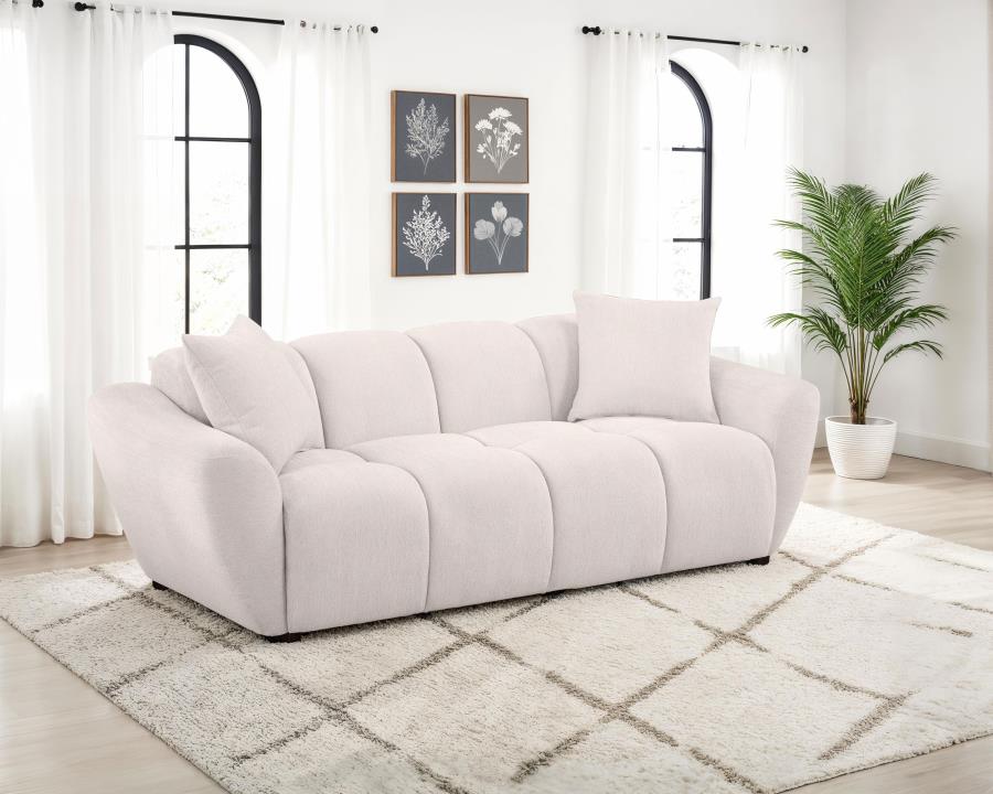 Destino Chenille Upholstered Splayed Arm Sofa Greige-2