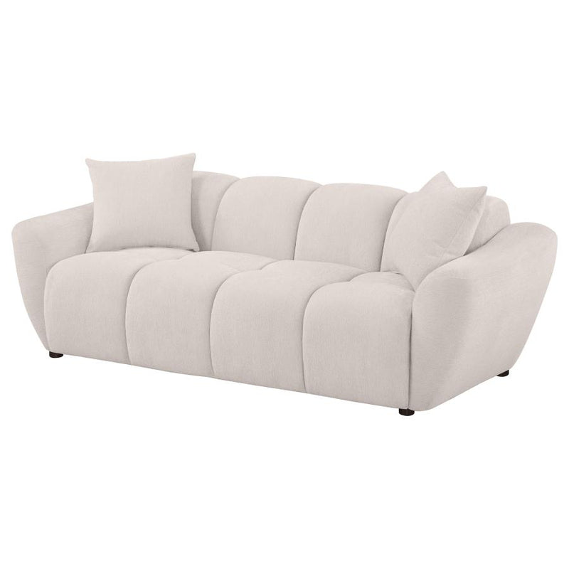 Destino Chenille Upholstered Splayed Arm Sofa Greige-zoom-