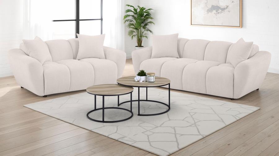 Destino Chenille Upholstered Splayed Arm Sofa Greige-11