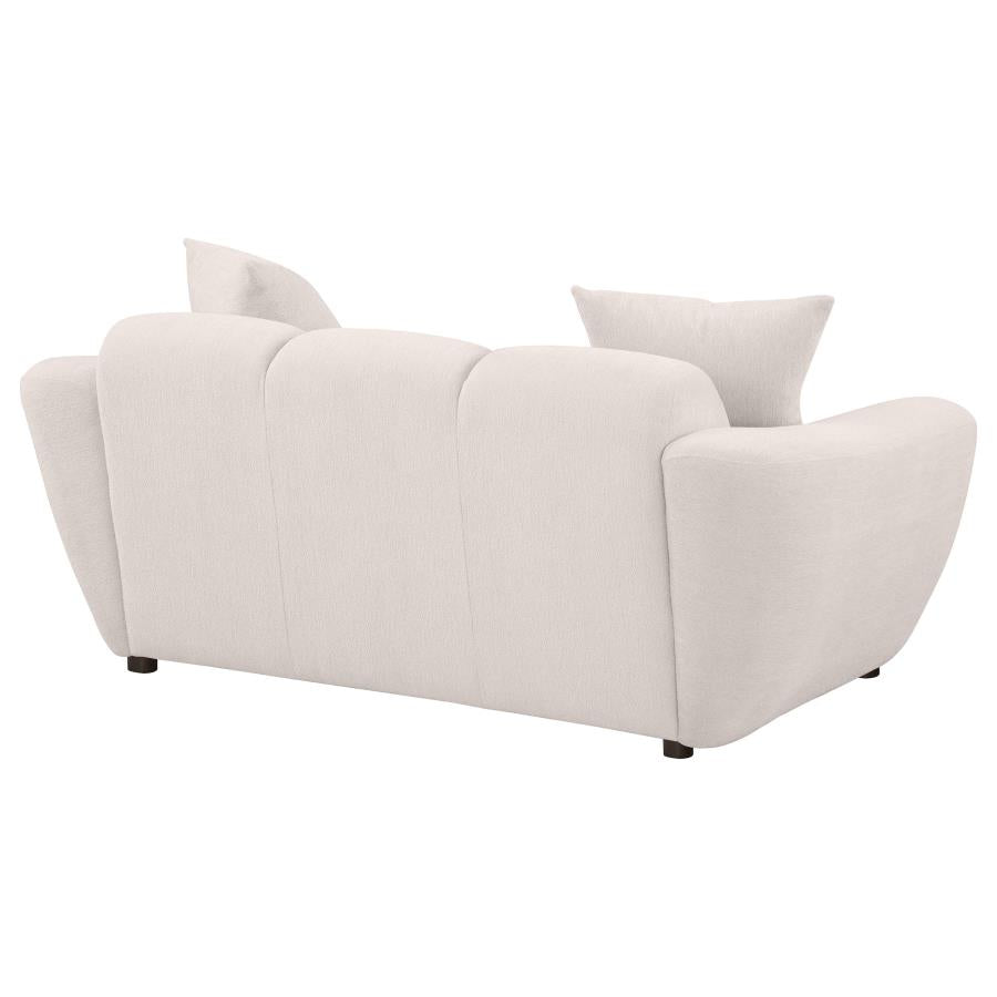 Destino Chenille Upholstered Splayed Arm Loveseat Greige-zoom-7