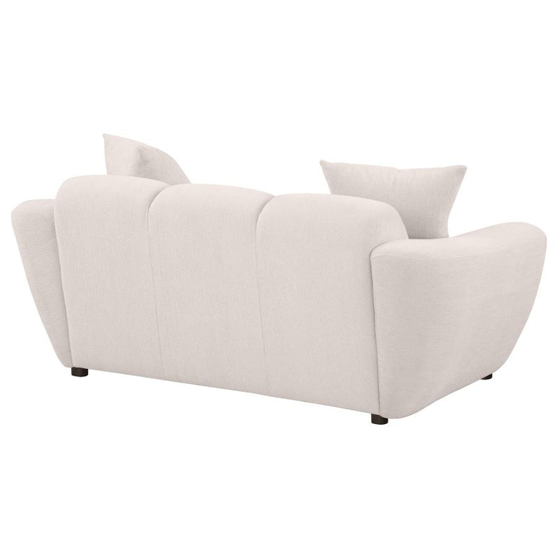 Destino Chenille Upholstered Splayed Arm Loveseat Greige-zoom-