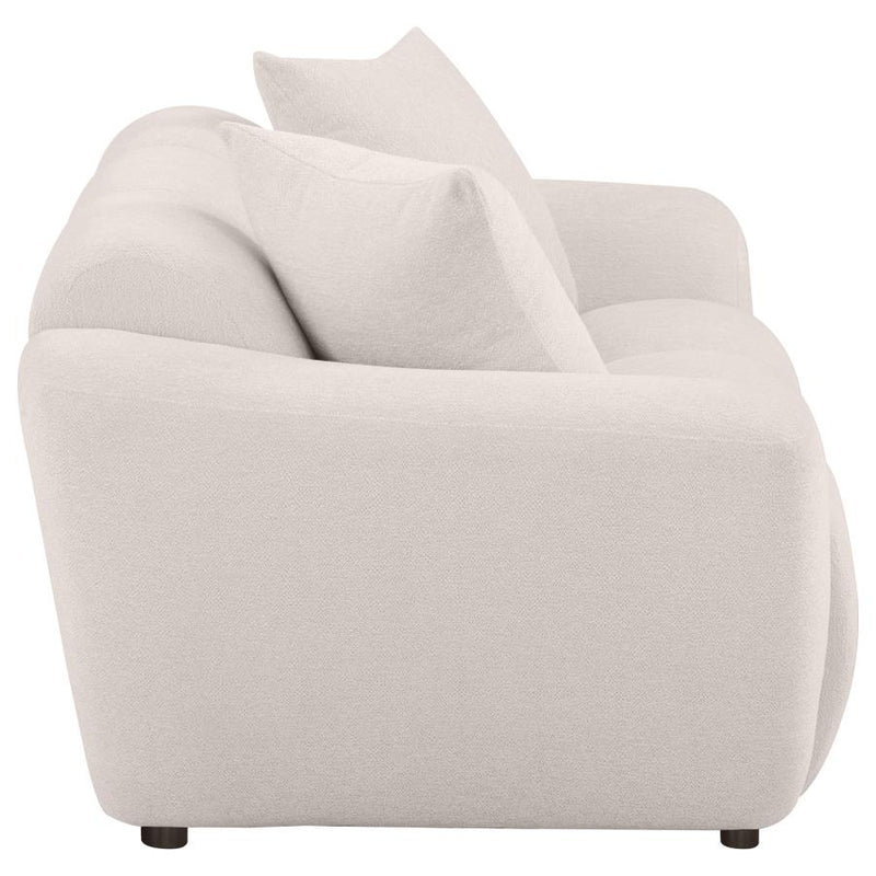 Destino Chenille Upholstered Splayed Arm Loveseat Greige-zoom-