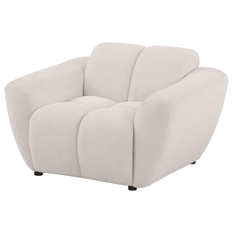 Destino Chenille Upholstered Splayed Arm Accent Chair Greige-zoom-4