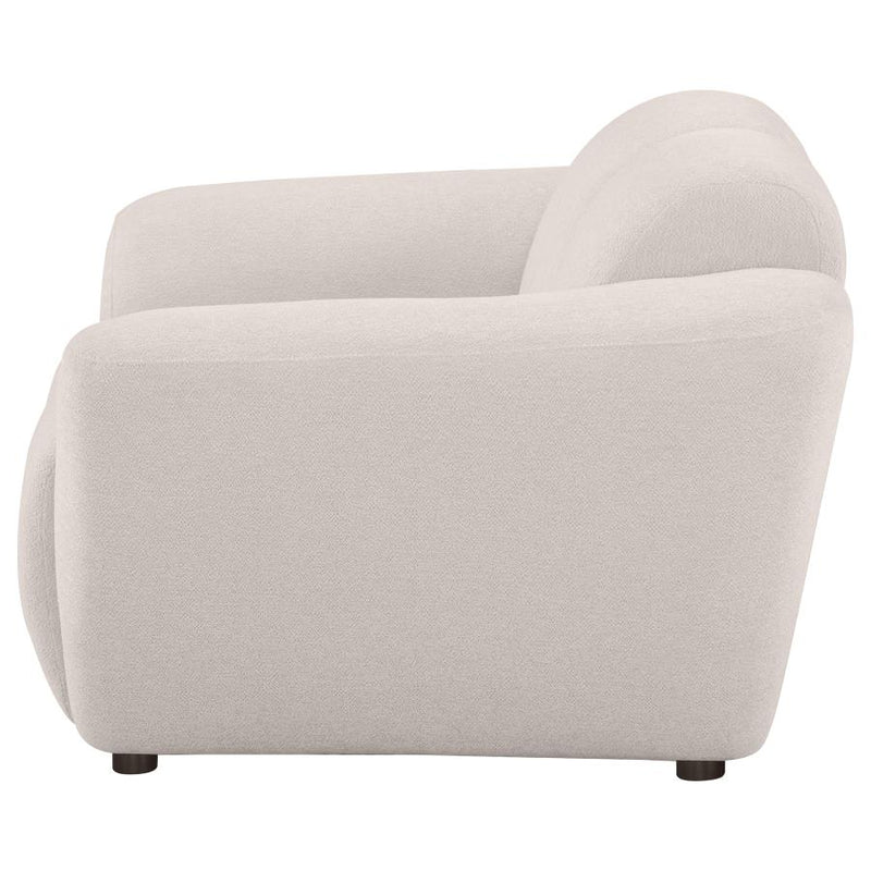 Destino Chenille Upholstered Splayed Arm Accent Chair Greige-zoom-