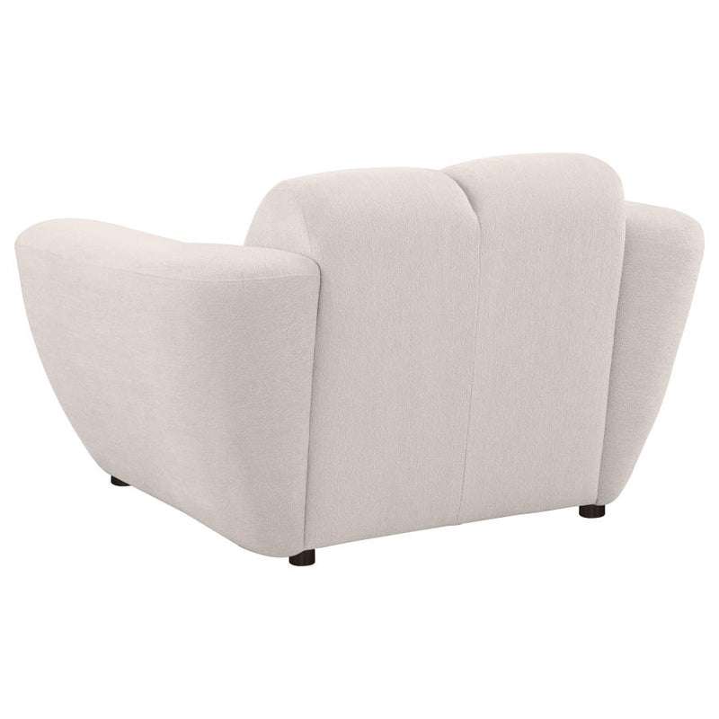 Destino Chenille Upholstered Splayed Arm Accent Chair Greige-zoom-