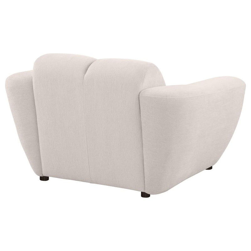 Destino Chenille Upholstered Splayed Arm Accent Chair Greige-zoom-