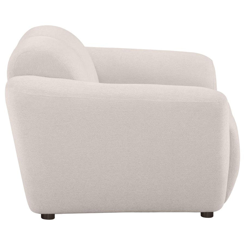 Destino Chenille Upholstered Splayed Arm Accent Chair Greige-zoom-