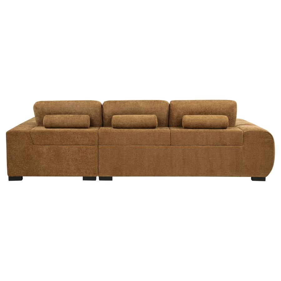 Octavia Upholstered Sectional Chaise Sofa Amber-zoom-5