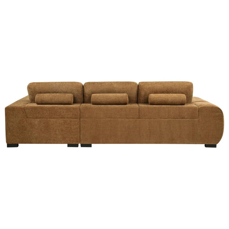 Octavia Upholstered Sectional Chaise Sofa Amber-zoom-