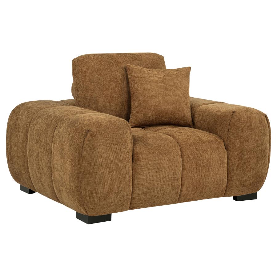Octavia Upholstered Track Arm Accent Chair Amber-zoom-1