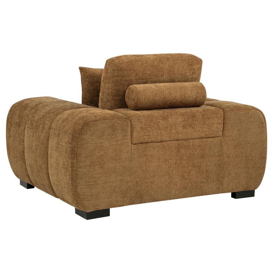 Octavia Upholstered Track Arm Accent Chair Amber-zoom-4
