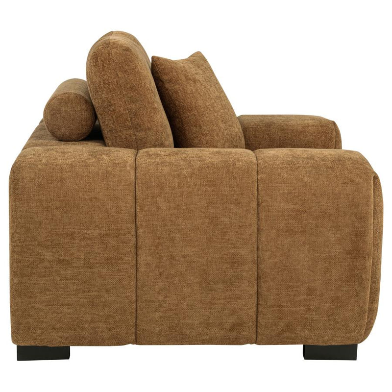 Octavia Upholstered Track Arm Accent Chair Amber-zoom-