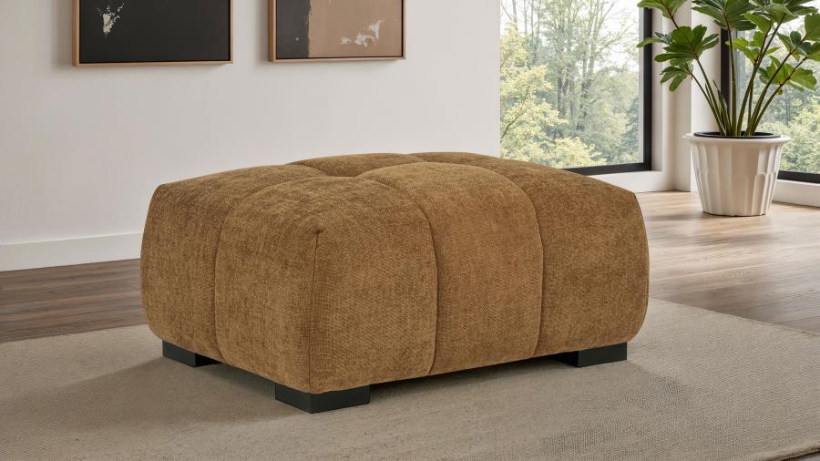 Octavia Upholstered Rectangular Ottoman Amber-2