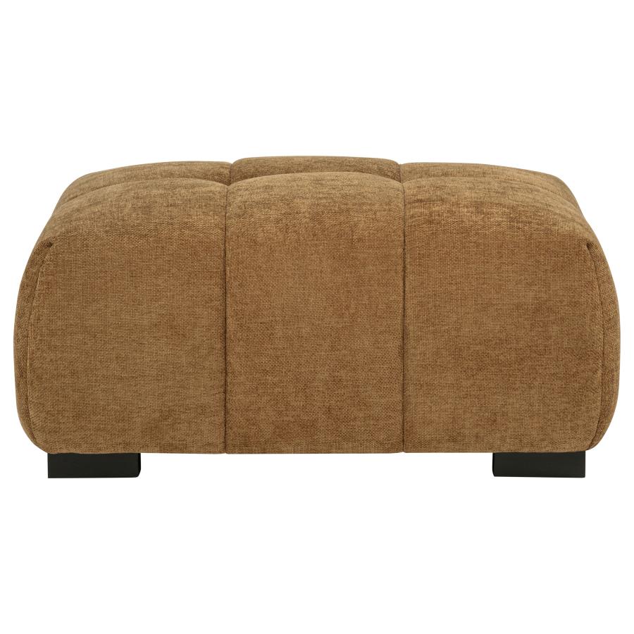 Octavia Upholstered Rectangular Ottoman Amber-3