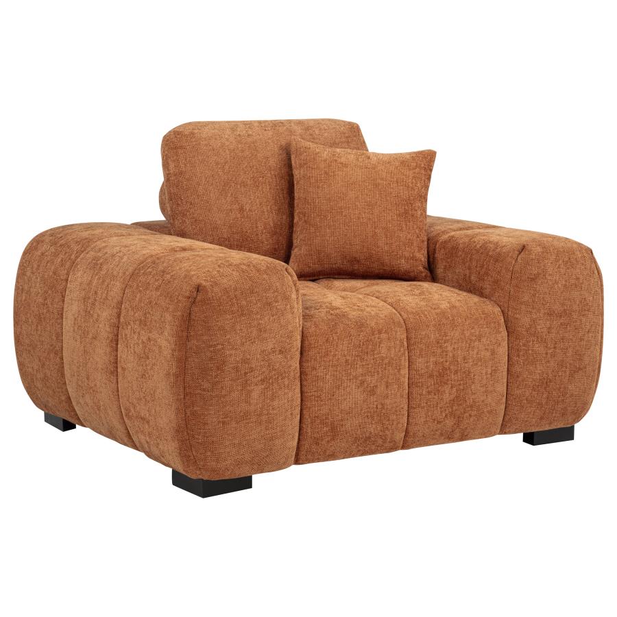 Octavia Upholstered Track Arm Accent Chair Orange-zoom-1