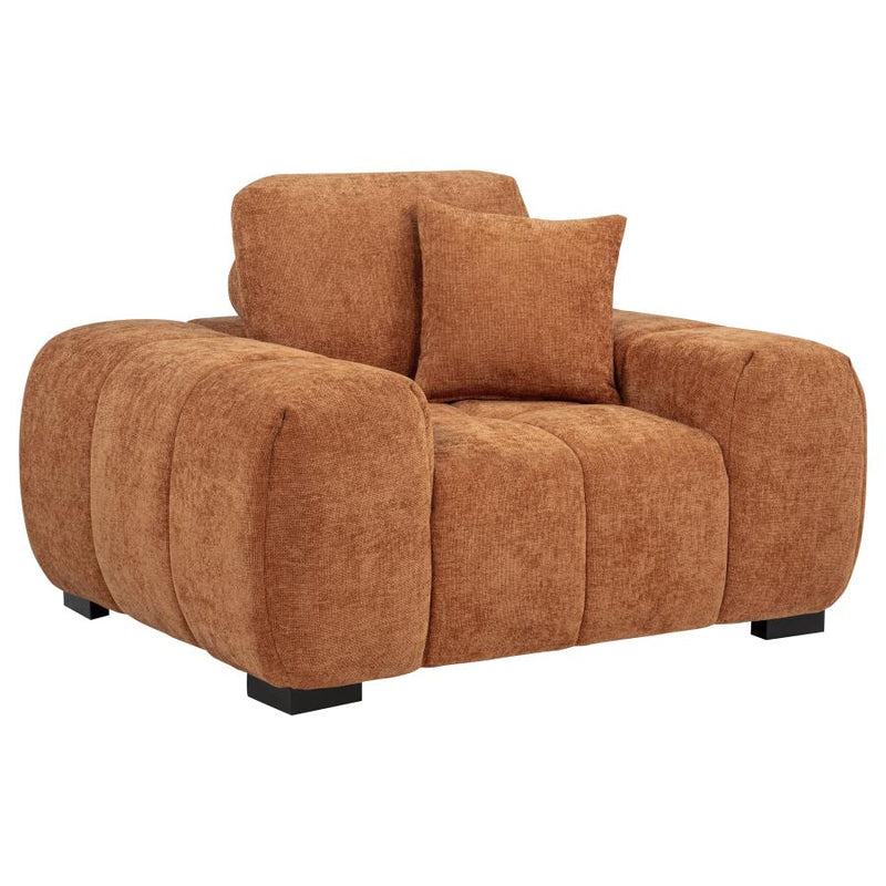 Octavia Upholstered Track Arm Accent Chair Orange-zoom-